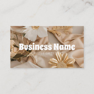 Carte de visite d'or neutre esthétique