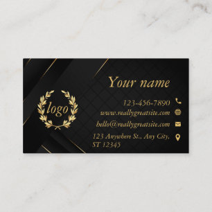 Carte de visite d'or noir