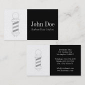 Carte De Visite D'or noir de coiffeur/coiffeur (Devant / Derrière)