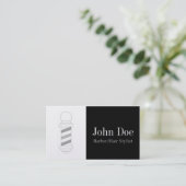 Carte De Visite D'or noir de coiffeur/coiffeur (Debout devant)