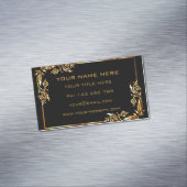 Carte de visite d'or noir magnétique votre propre  (In Situ)