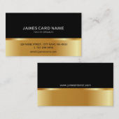 Carte de visite d'or noir simple (Devant / Derrière)