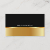 Carte de visite d'or noir simple (Dos)