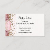 Carte de visite d'or parties scintillant rose (Dos)