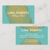 Carte de visite d'or peint (Devant / Derrière)