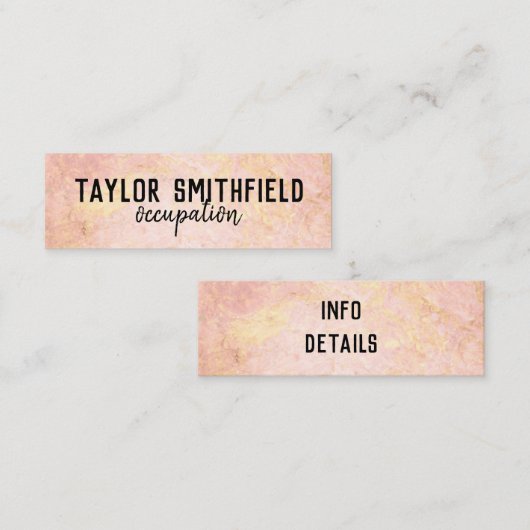 carte de visite d'or rose (Devant / Derrière)