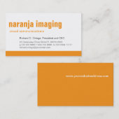 Carte de visite d'orange de panneau de ligne de (Devant / Derrière)