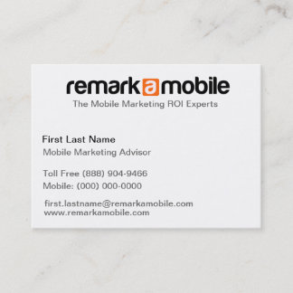 Carte de visite d'orange de RemarkaMobile