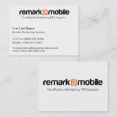 Carte de visite d'orange de RemarkaMobile (Devant / Derrière)
