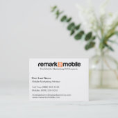 Carte de visite d'orange de RemarkaMobile (Debout devant)