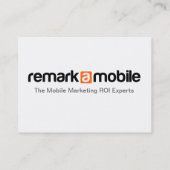 Carte de visite d'orange de RemarkaMobile (Dos)