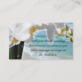 Carte de visite d'orchidée de plage relaxant (Dos)