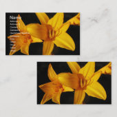 Carte de visite d'orchidée jaune (Devant / Derrière)