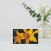 Carte de visite d'orchidée jaune (Debout devant)