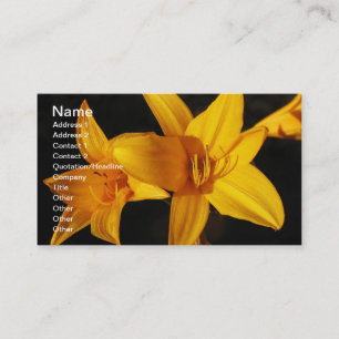 Carte de visite d'orchidée jaune