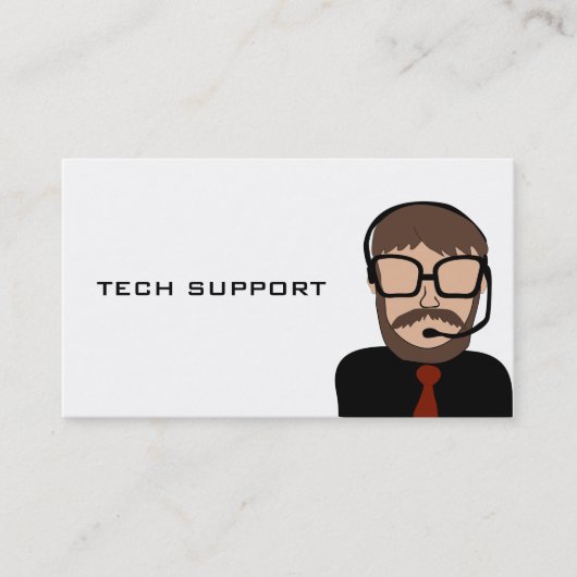 Carte de visite d'ordinateur de support technique (Devant)