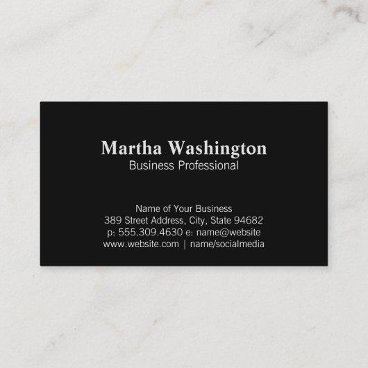 Carte De Visite Doré | Arrière - plan en acier métallique | Monogr (Dos)