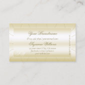 Carte De Visite Doré clair avec diamants et monogramme Luxuriant (Dos)