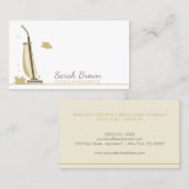 Carte De Visite Doré crème Vacuum Cleaner House Cleaner (Devant / Derrière)