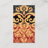 Carte de visite doré de damassé pour le magasin (Dos)