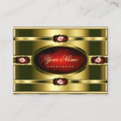 Carte De Visite Doré de luxe avec marbre rouge et diamants Faux (Devant)