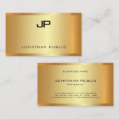 Carte De Visite Doré glamour Look moderne élégant Modèle luxueux (Devant / Derrière)