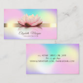 Carte De Visite Doré holographique moderne, instructeur de Lotus Y (Devant / Derrière)