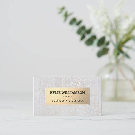 Carte De Visite Doré | Marble Rock (Debout devant)