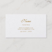 Carte De Visite Doré Moderne et Élégant (Devant)