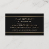 Carte De Visite Doré moderne, Joaillier (Dos)