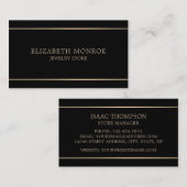 Carte De Visite Doré moderne, Joaillier (Devant / Derrière)