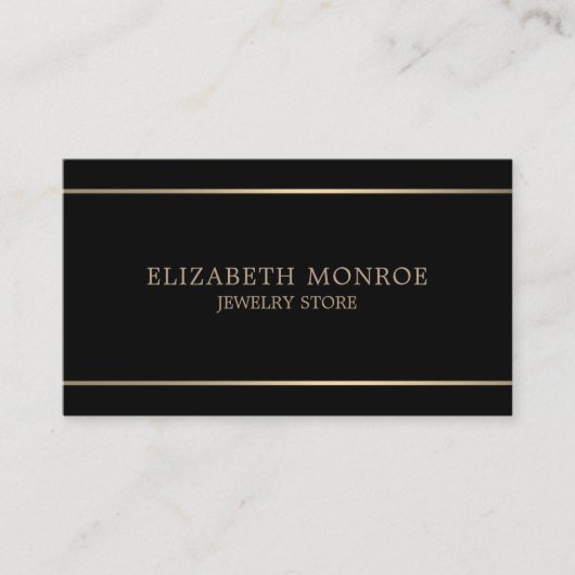 Carte De Visite Doré moderne, Joaillier (Devant)
