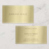 Carte De Visite Doré moderne look simple Modèle professionnel (Devant / Derrière)