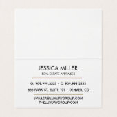 Carte de visite doré moderne professionnel plié (Intérieur déplié)