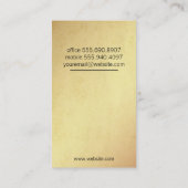 Carte De Visite Dorée | Artistique (Dos)