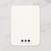 Carte de visite d'oreille florale mignonne (Dos)