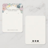 Carte de visite d'oreille florale mignonne (Devant / Derrière)