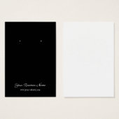 Carte de visite d'oreille personnalisé en noir sim (Devant & derrière)