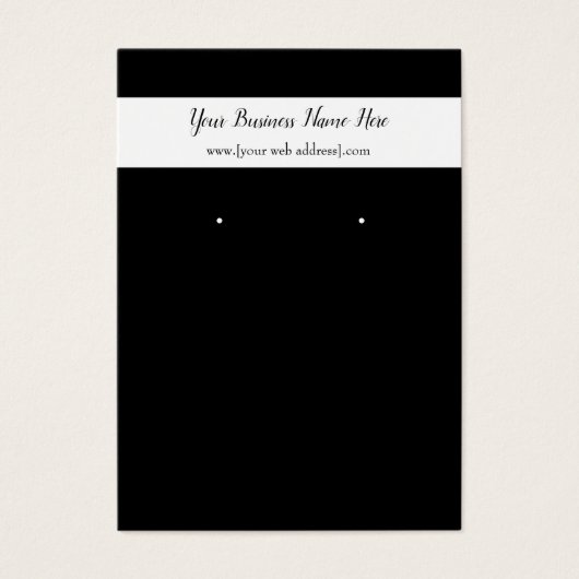 Carte de visite d'oreille personnalisé noir blanc (Devant)