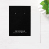 Carte de visite d'oreille personnalisé noir simple (Bureau)