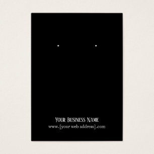 Carte de visite d'oreille personnalisé noir simple