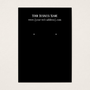 Carte de visite d'oreille personnalisé noir simple