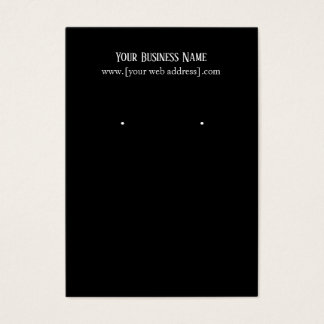 Carte de visite d'oreille personnalisé noir simple