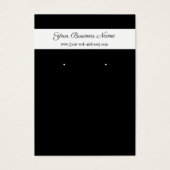 Carte de visite d'oreille personnalisé noir simple (Devant)