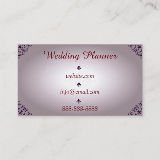 Carte de visite d'organisateur (Devant)