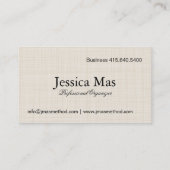 Carte de visite d'organisateur (Dos)