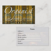 Carte de visite d'organiste (organe européen) (Devant / Derrière)