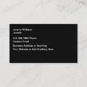 Carte de visite d'origine bijouterie classique (Dos)