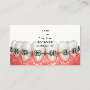 Carte de visite d'orthodontie appareil dentaire