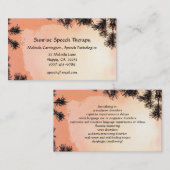 Carte de visite d'orthophonie de lever de soleil (Devant / Derrière)